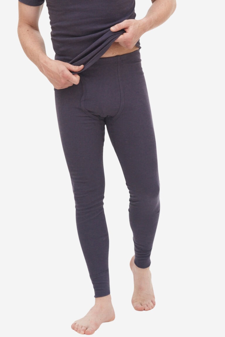 ekologiska långkalsonger bomull jonathan marinblå modell