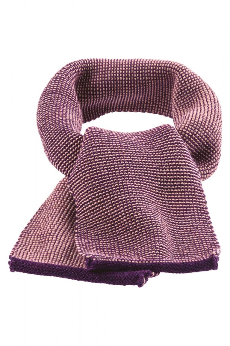 halsduk-stickad-ull-barn-lila-rosa