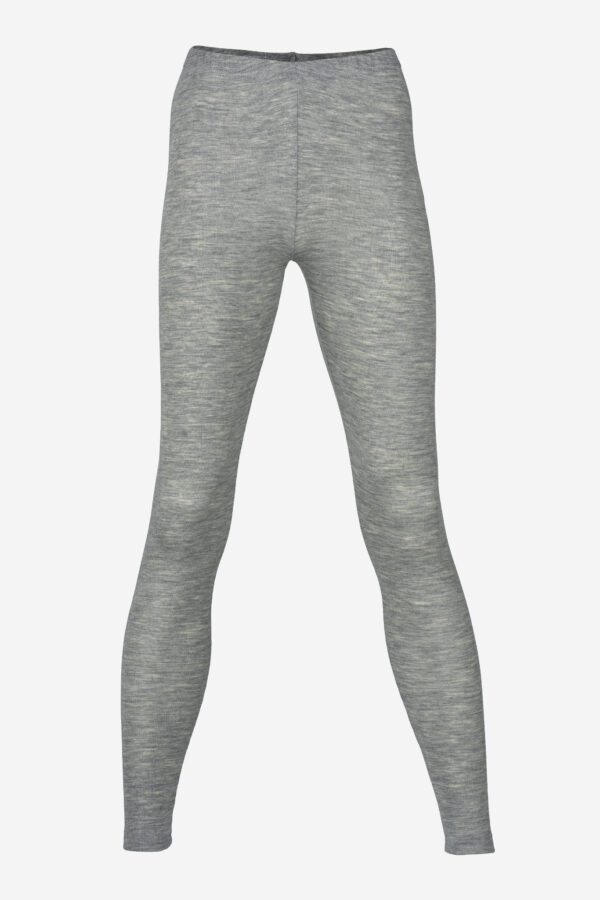ekologiska leggings ull/silke gråmelerad