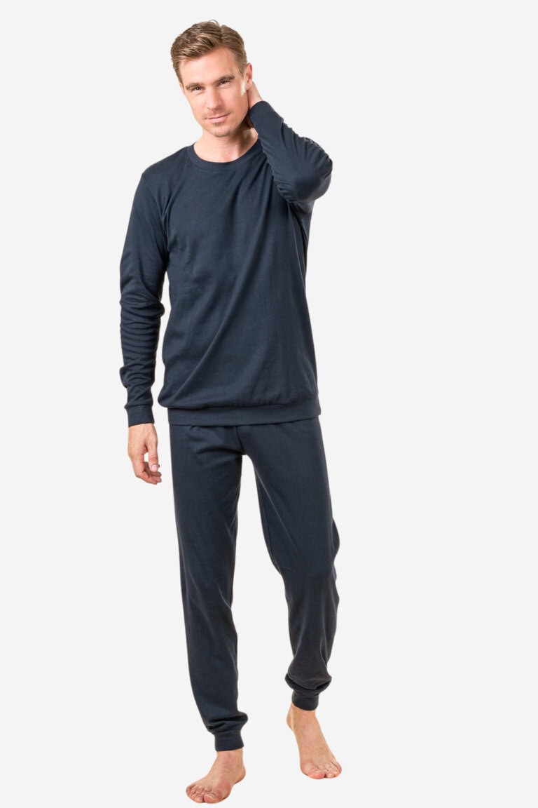 ekologisk pyjamas herr bob marinblå modell