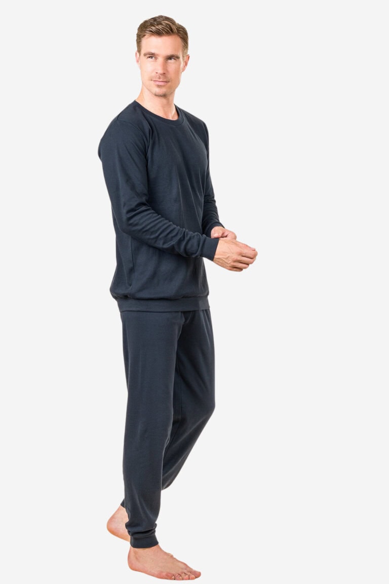 ekologisk pyjamas herr bob marinblå modell sidan