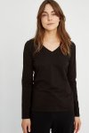 tröja basic v-hals svart modell