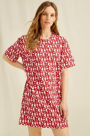 klänning kortärmad moomin family modell