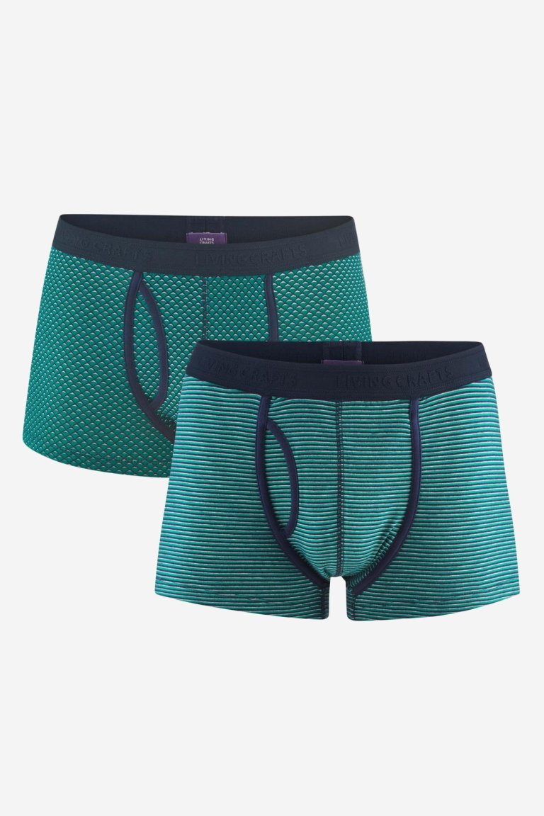 kalsonger boxer grön/marinblå 2-pack