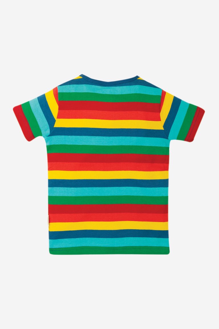 barntröja kortärm multistripe baksida