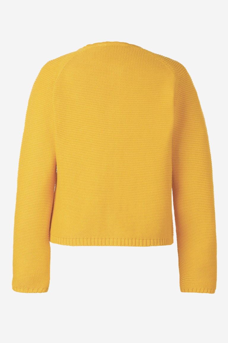 cardigan kabelstickad baksida