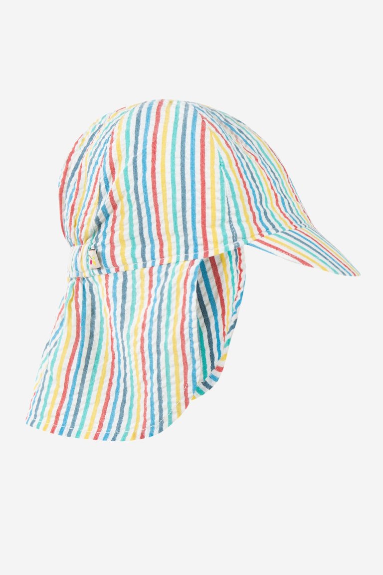 Seersucker Legionnaires Hat, Multi Seersucker Stripe, 0-4 år