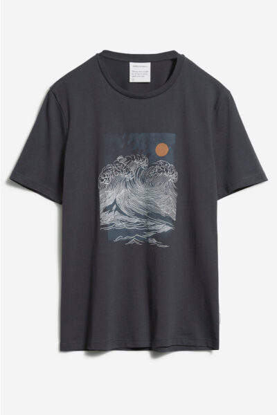 t-shirt big wave jaames mörkgrå