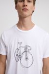 t-shirt scribble bike jaames vit modell närbild