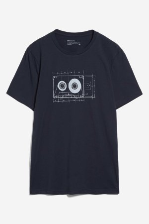 t-shirt tape jaames marinblå
