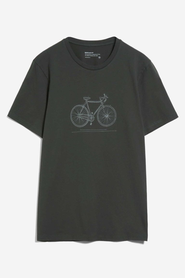 t-shirt tech bike jaames mörkgrön