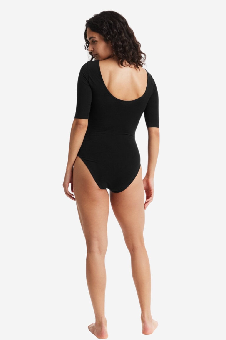 bodysuit nicole svart modell helbild bakifrån
