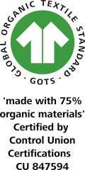 GOTS KnowledgeCotton Apparel Made with 75% organic materials