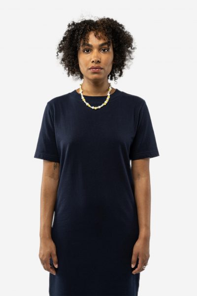 t-shirt klänning vadlång latika marinblå modell