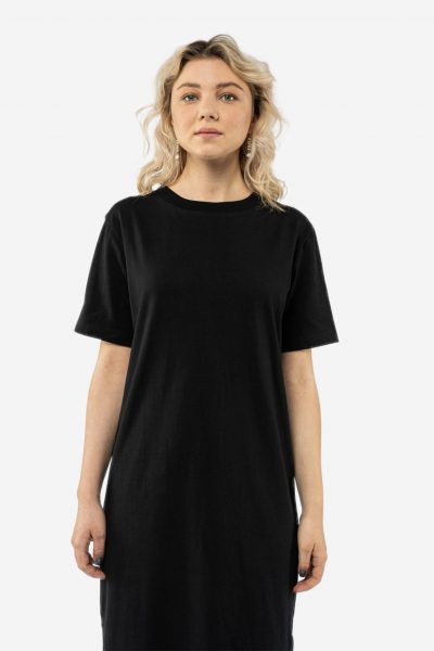 t-shirt klänning vadlång latika svart modell