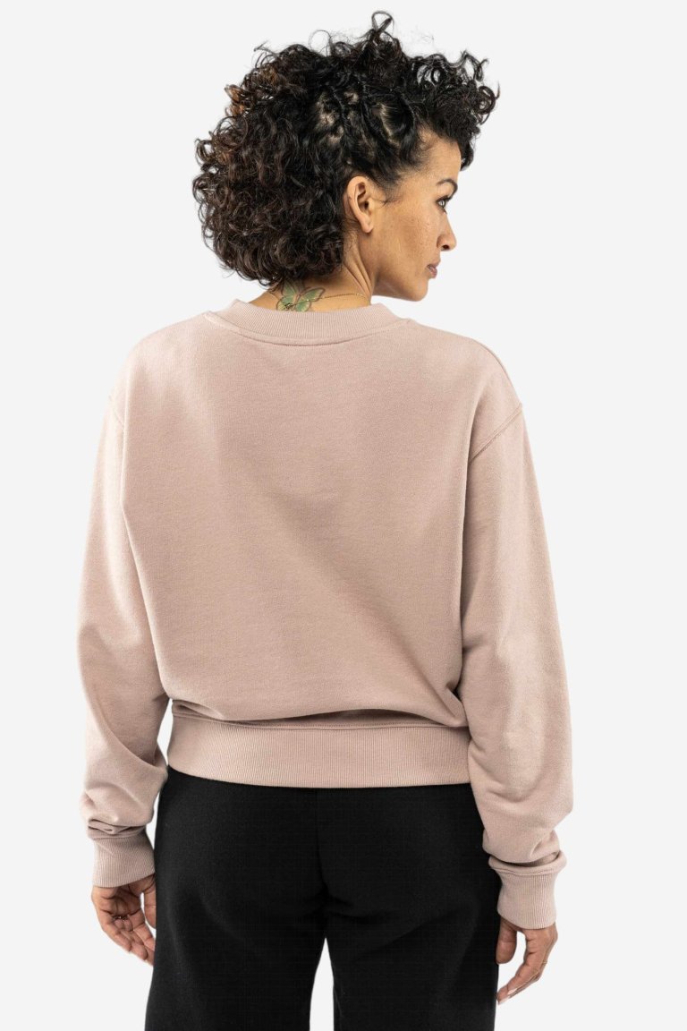 tröja sweatshirt rati rosa modell bakifrån