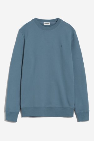ekologisk tröja sweatshirt maalte blå