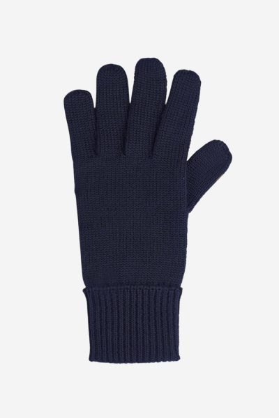 ekologiska handskar ull unisex marinblå