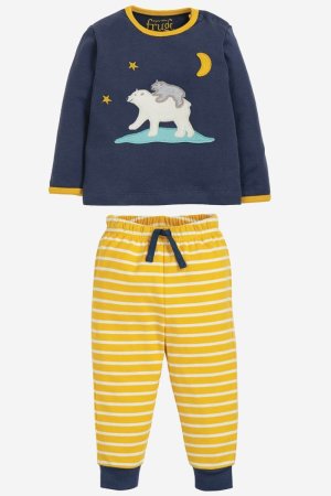 ekologisk pyjamas barn applikation isbjörnar
