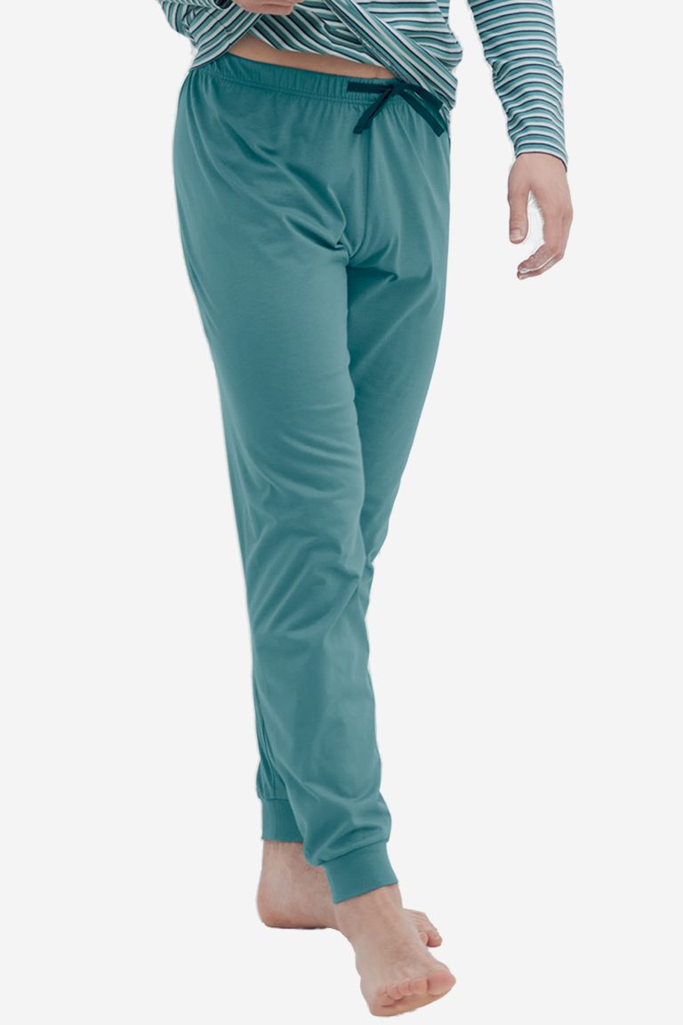 ekologisk pyjamas herr colin gråblå/marinblå modell byxa