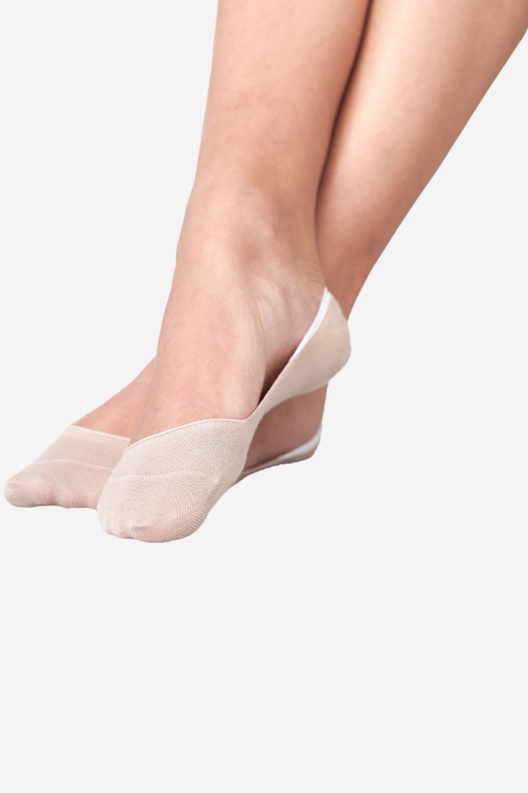 ekologiska footlets strumpor galla 2-pack beige modell
