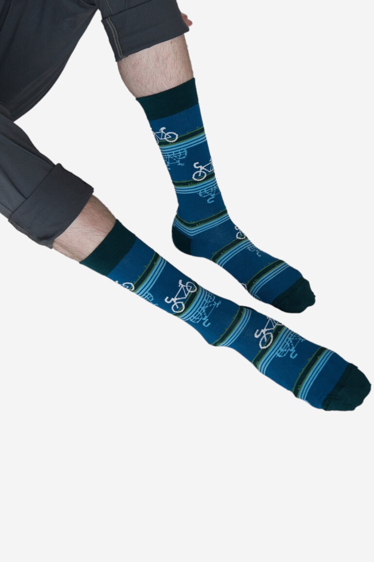 ekologiska strumpor unisex bike on river modell