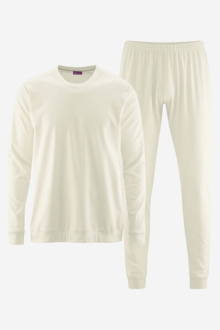 ekologisk pyjamas herr bob naturvit