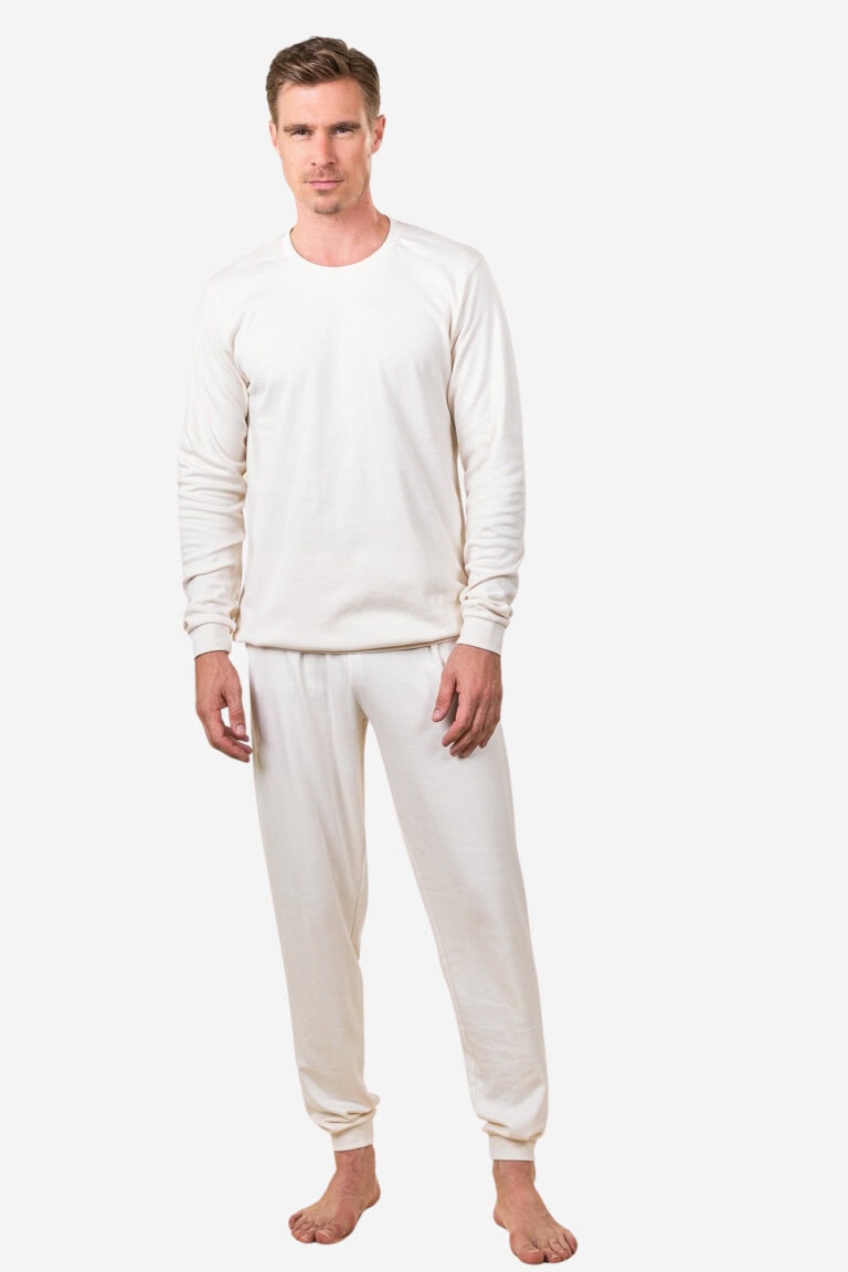 ekologisk pyjamas herr bob naturvit modell