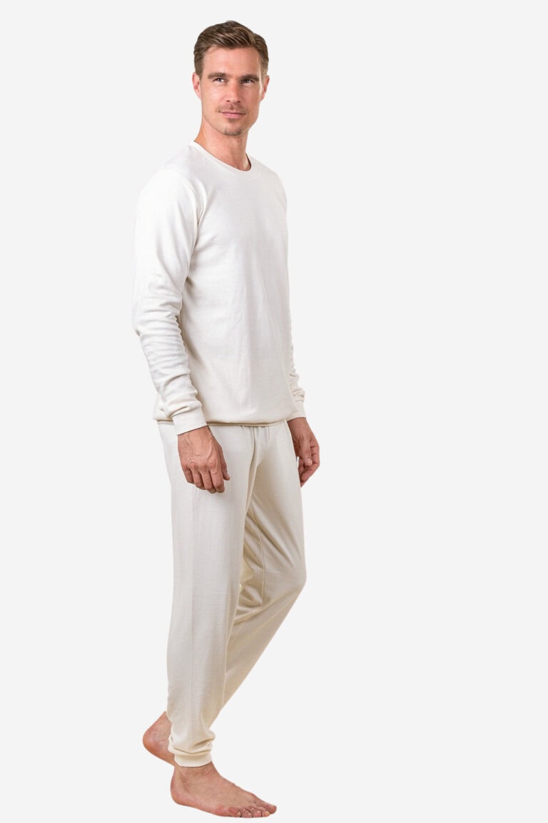 ekologisk pyjamas herr bob naturvit modell sidan