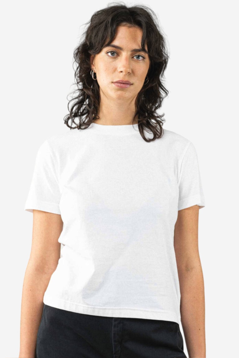 ekologisk t-shirt dam khira vit modell