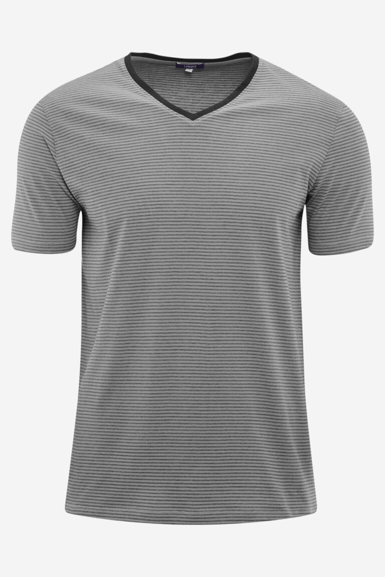 ekologisk pyjamas kort herr carl grå/mörkgrå t-shirt