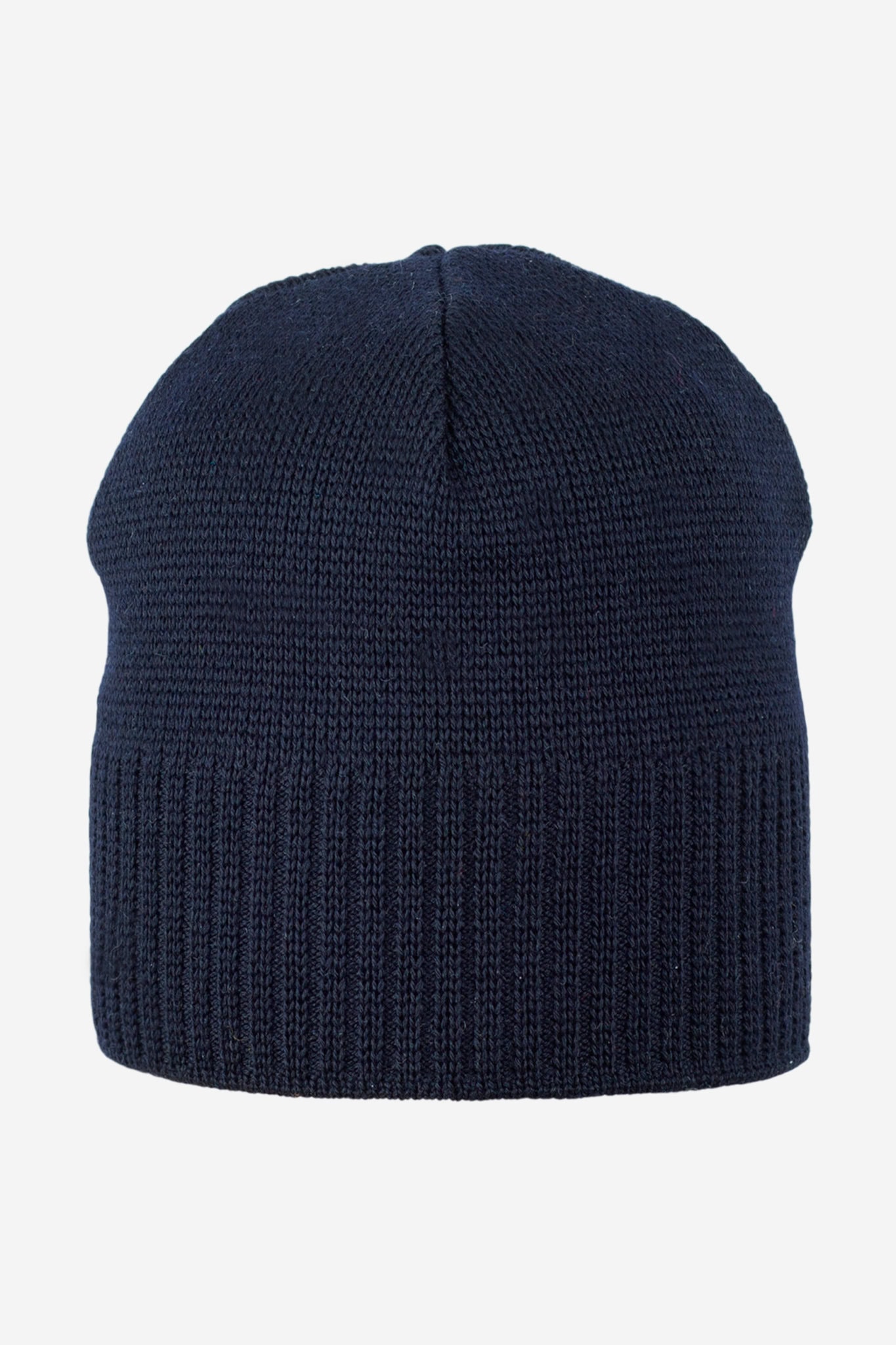 ekologisk mössa fodrad 100% ull unisex morkblå