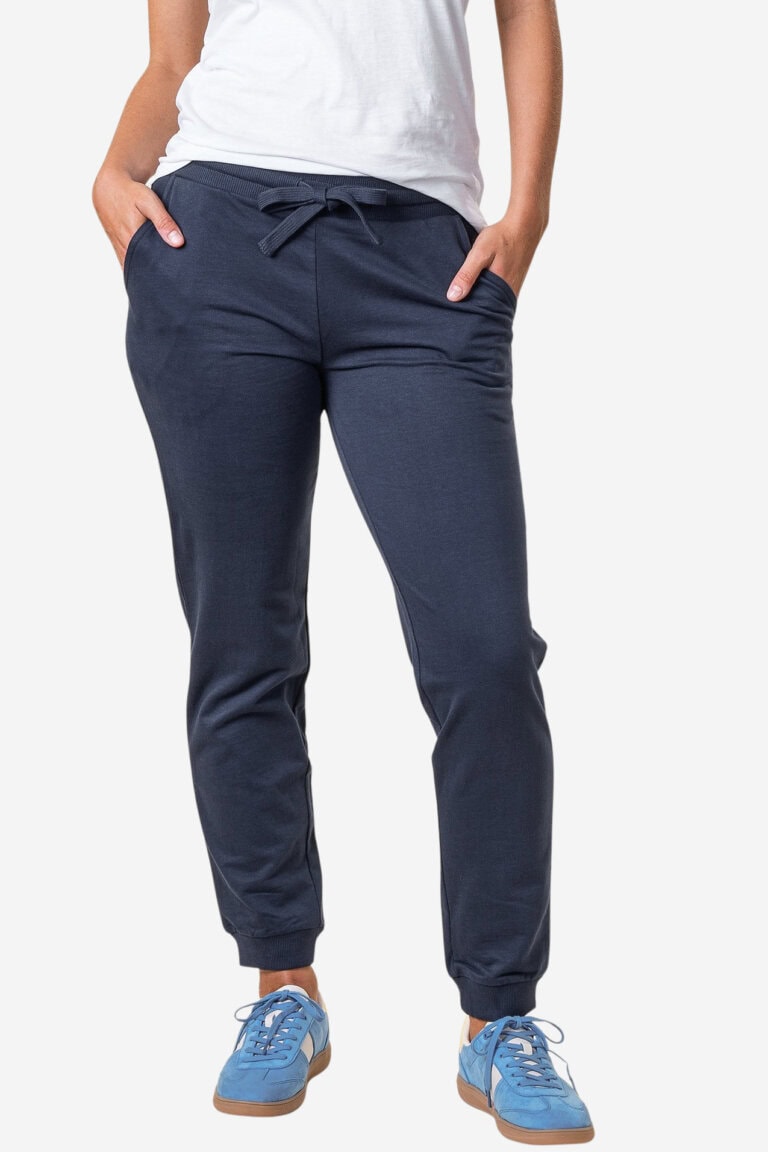 ekologiska joggingbyxor dam lavinia marinblå modell ekologiska joggingbyxor dam lavinia marinblå modell