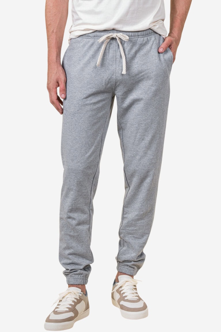 ekologiska joggingbyxor herr calvin gråmelerad modell