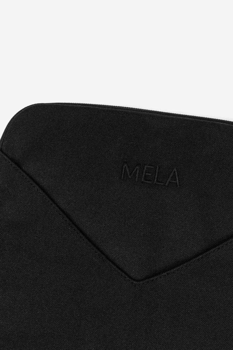 laptop fodral 13" sumit ekologisk fair trade svart närbild