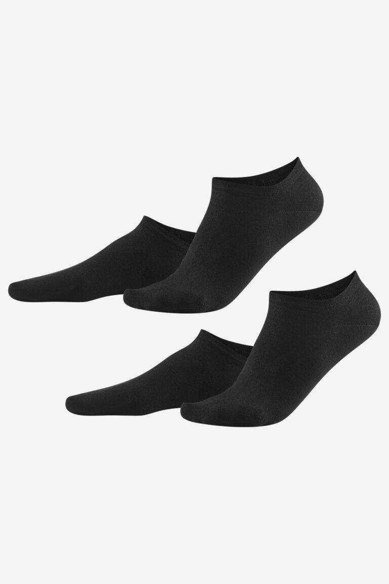 ekologiska sneaker strumpor abby 2-pack svart