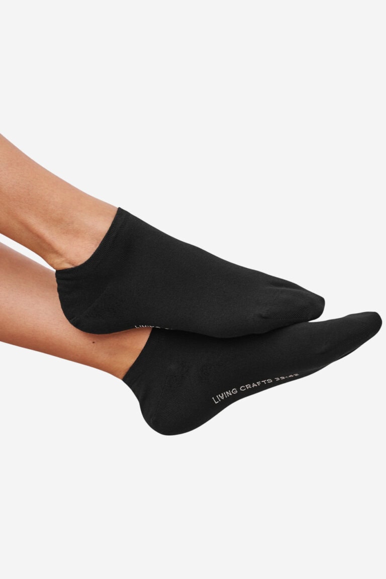 ekologiska sneaker strumpor abby 2-pack svart modell