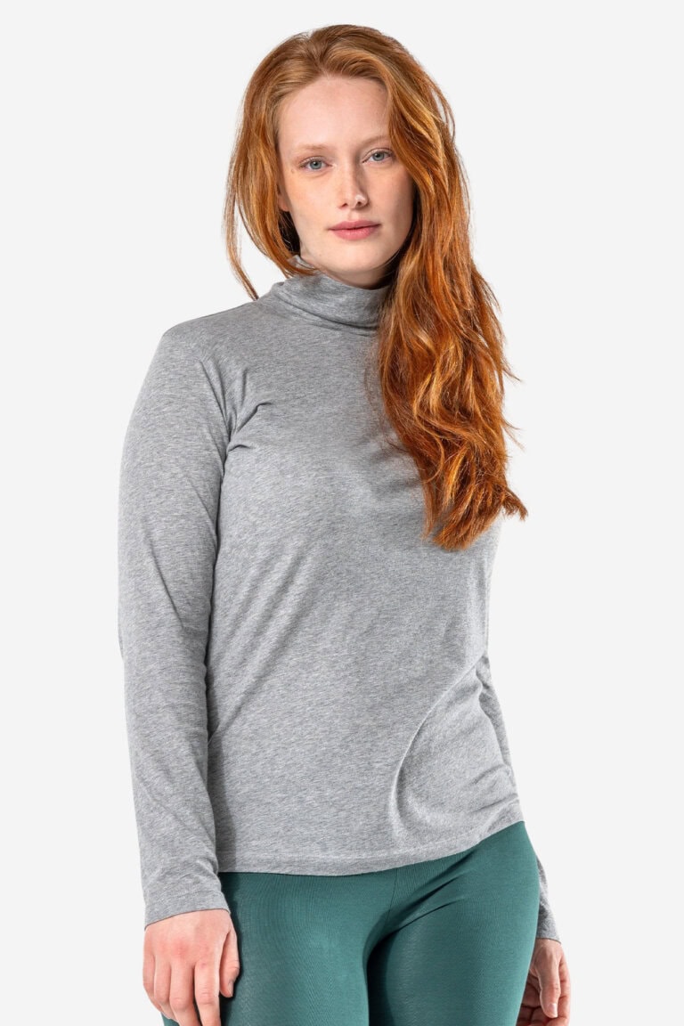 ekologisk tröja polo nia gråmelerad modell