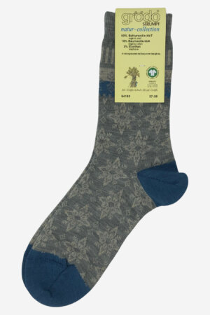 ekologiska strumpor unisex ullmix tunna iskristaller gråmelerad