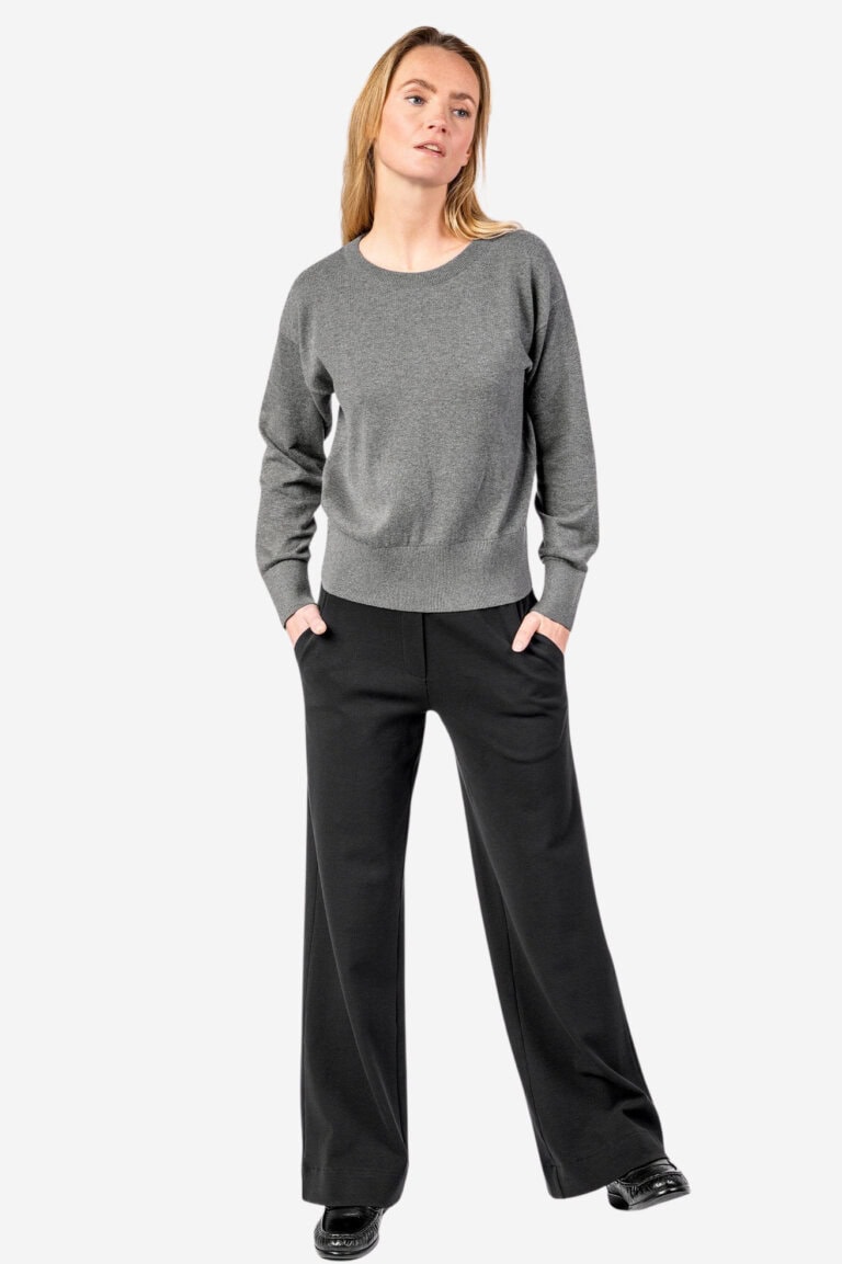 ekologiska byxor trikå dam tamina svart modell