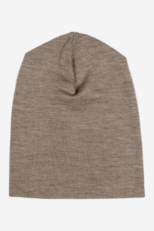 ekologisk mössa unisex ull/silke ljusbrun