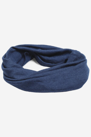 ekologisk tubhalsduk unisex ull/silke marinblå