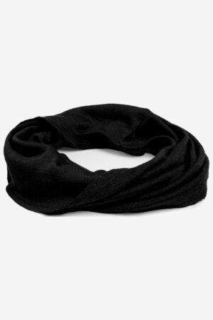 ekologisk tubhalsduk unisex ull/silke svart