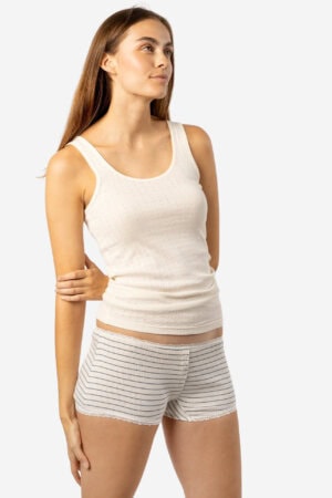 ekologisk boxertrosa 100% bomull jacquard aylisa vit/blå randig modell ekologisk boxertrosa 100% bomull jacquard aylisa vit/blå randig modell