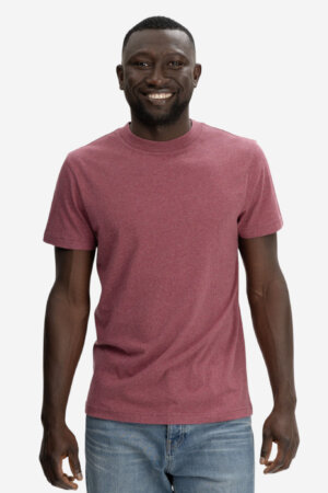 T-shirt herr AVAN hallonröd melerad