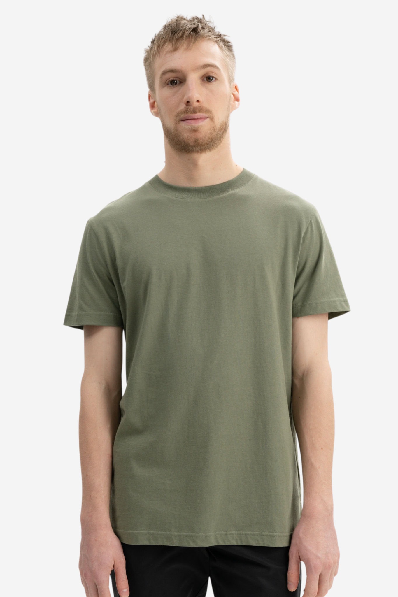 T-shirt herr AVAN khakigrön