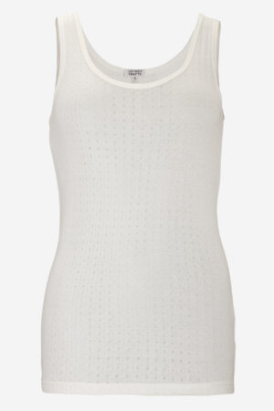 Linne jacquard 100% bomull VISOLI naturvit