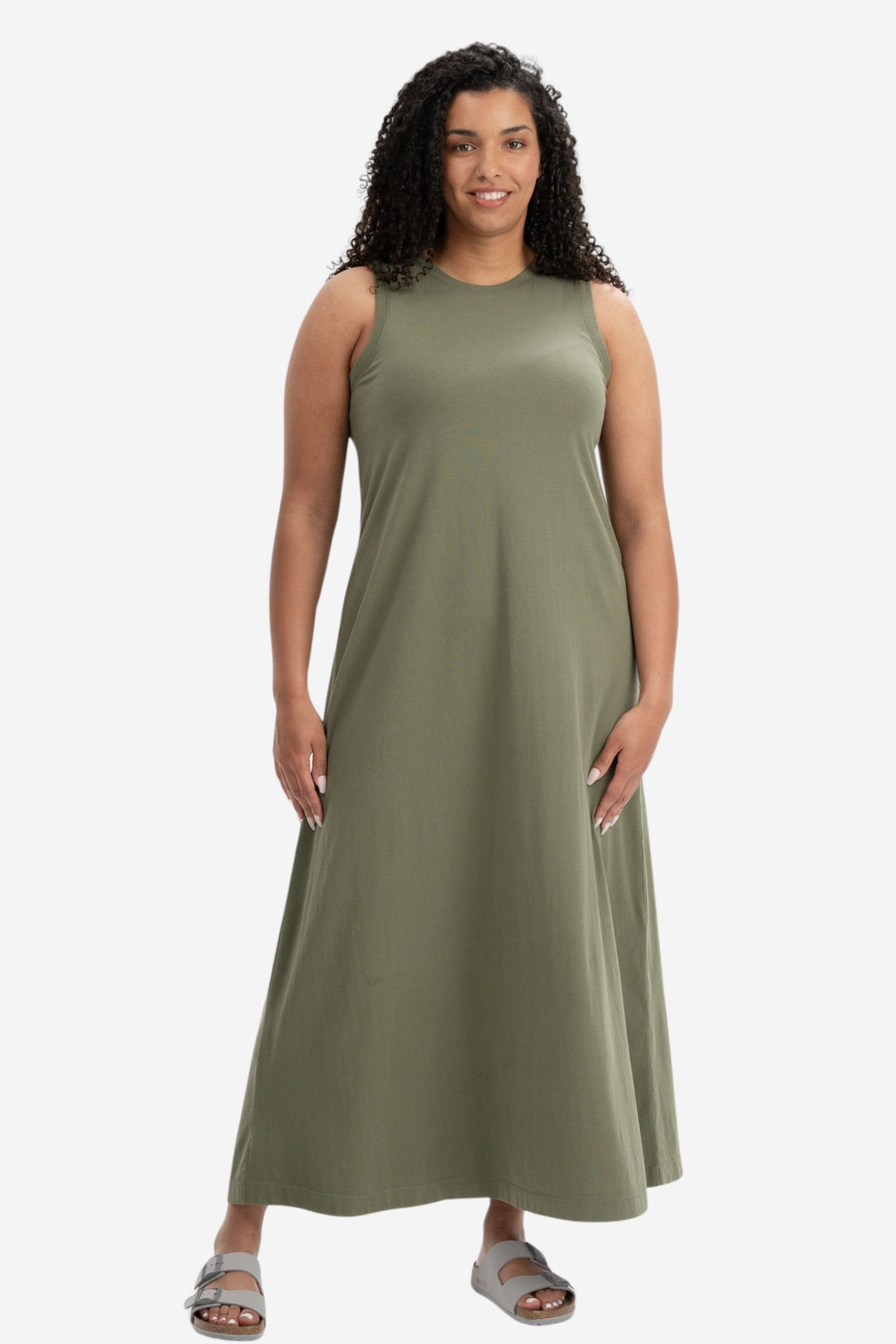 Maxiklänning MAHIKA khakigrön