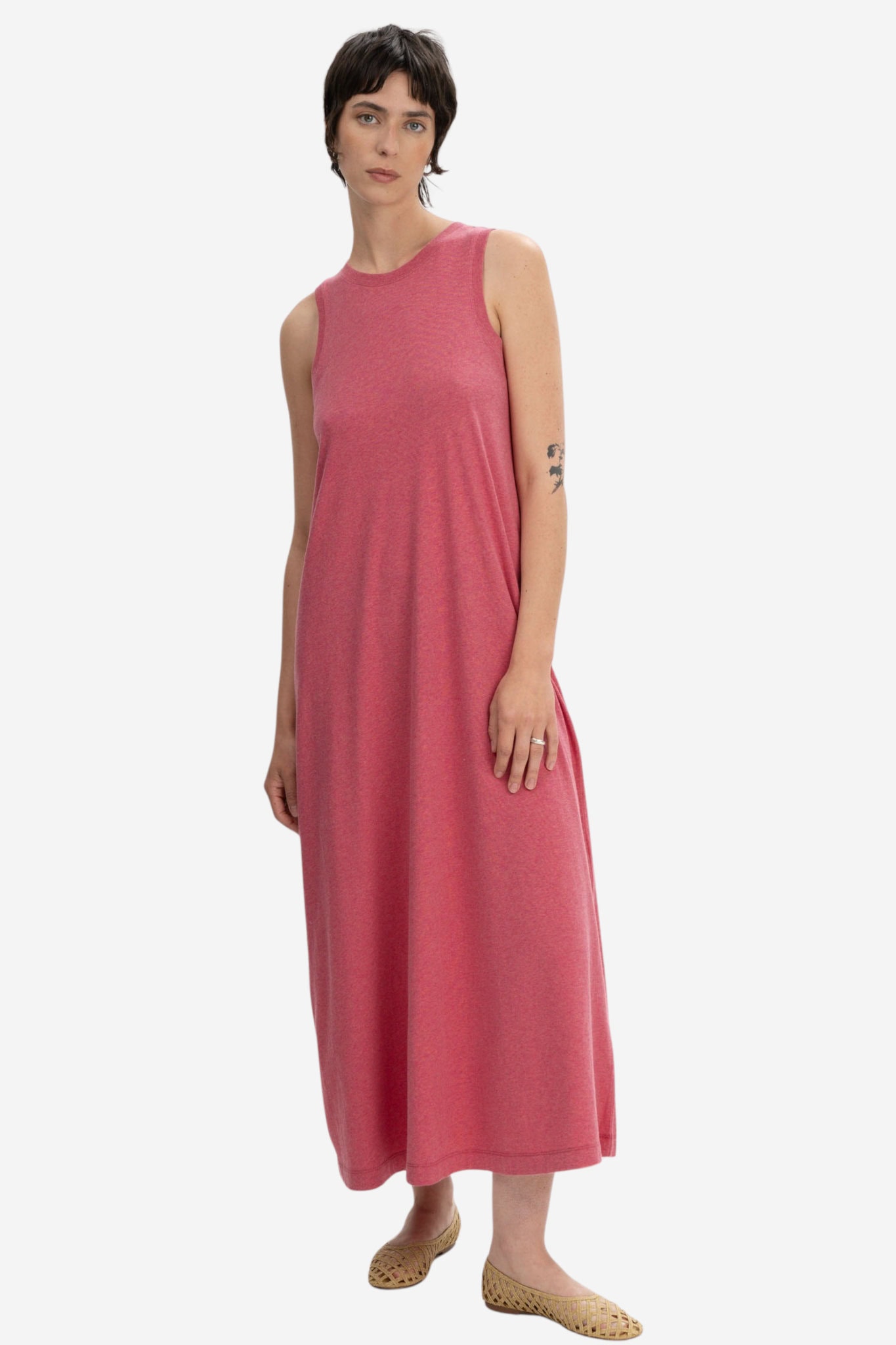 Maxiklänning MAHIKA rosa melerad