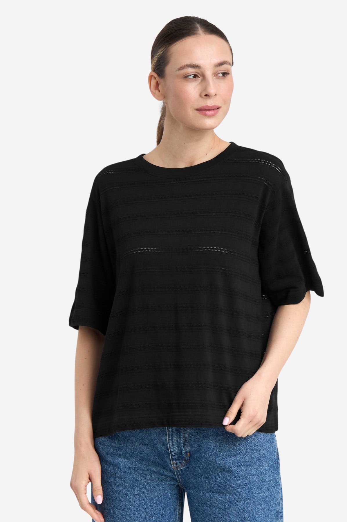 T-shirt lace VADSTENA svart